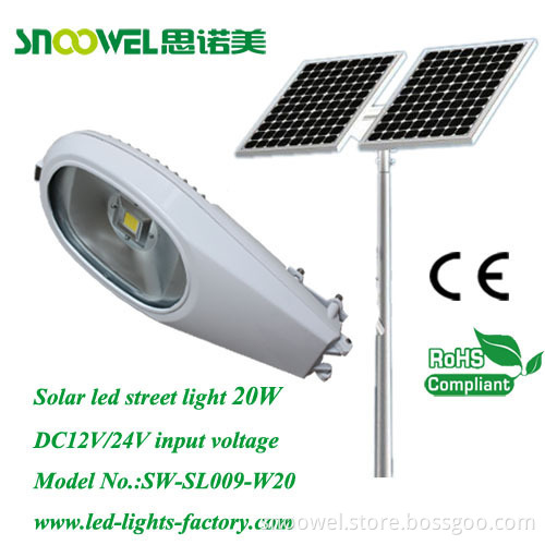 2013 20w Retrofit Solar Powered Led Street Light Fixtures